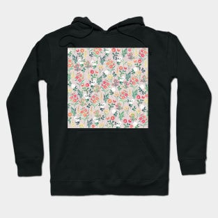 Pretty Watercolor Floral Botanical Pattern Hoodie